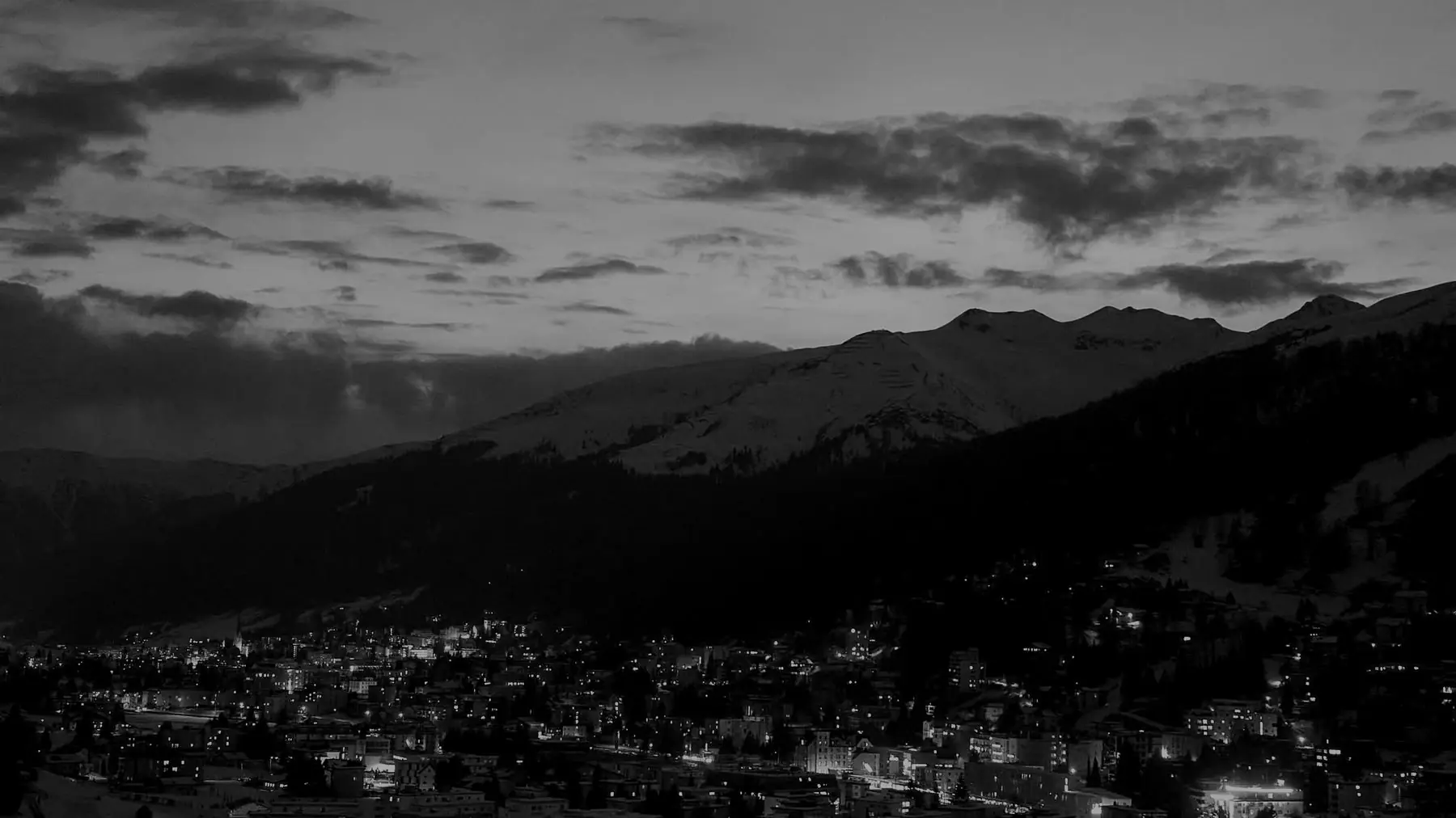 The mountains above Davos on the last morning of the week